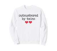 Outnumbered by Twins Boys Girls Dad Soon to Be Mom Pregnancy Sweatshirt