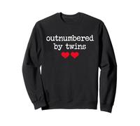 Outnumbered by Twins Boys Girls Dad Soon to Be Mom Pregnancy Sweatshirt
