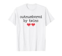 Outnumbered by Twins Boys Girls Dad Soon to Be Mom Pregnancy T-Shirt