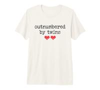 Outnumbered by Twins Boys Girls Dad Soon to Be Mom Pregnancy T-Shirt Haut de Gamme