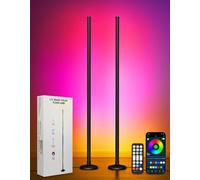 OUTON Lampadaire LED 2-Pièces, RGBIC Dimmable, Synchronisation Musicale