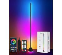 OUTON Lampadaire LED, RGBCW Dimmable Lampadaires avec Télécommande et Contrôle App, 16 Million de Couleurs, 256 Modes de Scène, Synchronisation Musicale, Hauteur Réglable, pour Salon, Chambre, Jeux