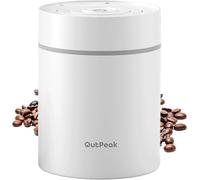 OUTPEAK Bidon à café sous vide automatique, 1,8 l pour grains de café de 600 g, fonctionnement à un bouton, récipient en acier inoxydable avec cuillère, récipient de stockage frais de 6 mois (choix du