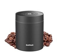 OUTPEAK Neo Boîte à café sous vide, 0,5 l pour grains de café de 130,4 g, fonctionnement à un bouton, petite boîte à café hermétique avec cuillère, récipient de rangement pour café en acier inoxydable