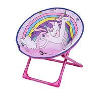 Outplea Licorne Chaise Pliante Enfants de Camping, Siège Lune Pliable de Plage Jardin Exterieur Pique Nique, Rose