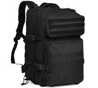 Outplea Sac à dos militaire 45 l pour homme, sac à dos tactique de randonnée avec système MOLLE, sac à dos d'assaut de l'armée de 3 jours, sac à dos d'extérieur d'urgence, sac à dos de survie, noir