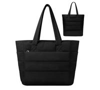 Outplea Sac Fourre Tout Femme Extensible, Léger Sac à Main avec Compartiment Ordinateur 15,6", Sac Cabas Multipoches pour Travail Courses Voyage Shopping