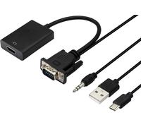 Output 1080P Vga Mâle Vers Hdmi Femelle Adaptateur De Audio Vidéo Avec Câble Audio Et Usb De 3,5Mm,Compatible Avec Ordinateur,Ordinateur Portable,Projecteur,Dvd,Hdtv,Moniteur.(Vga M/F)[Z1712]