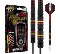 Outrage 20-23 Gram Brass Darts Set With Prism Flights And Shafts (Stems).[N455]