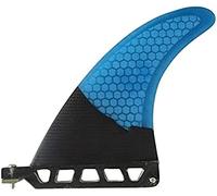 Outs Surf Sup Fin 7 Pouces Planche De Surf Aileron Central Fibre De Verre Planche De Surf Semi-Carbone Gouvernail Unique Nid D’Abeille Longboard Planche De Surf Fish Fin Caudal Fin, Blue, A