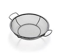 Outset 76519 Panier à gril peu profond avec poignées en maille Noir