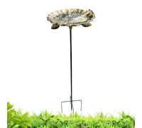 Outside Bird Bath, Weather Resistant Metal Bird Feeder and Water Tray Durable Outdoor Birdbath Feeding Station for Parrot Sparrow Parakeet Budgies Garden Yard Balcony Patio Lawn Wildlife Decor