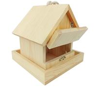 Outside Bird House, Decorative Bird Cage, Wooden Nesting Box, Sturdy Parrot Shelter with Weather Resistant Build for Trees, Window, and Outdoor Spaces, 6.77x6.77 inches