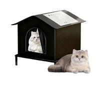 Outside Cat House Weatherproof - Elevated Insulated Shelter with Removable Cushion, Warm Pet Nest for Winter Comfort, Durabled Frame with Soft Padding, Resting for Backyard Animals