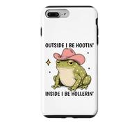 Outside I Be Hootin' Inside I Be Hollerin' Funny Frog Meme Coque pour iPhone 7 Plus/8 Plus