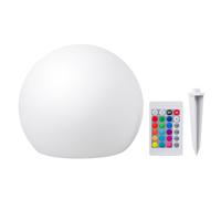 OUTSIDE LIVING-Boule flottante solaire en plastique blanc MultiBright SolarFloat Outside Living - diamètre 20 x H 18 cm