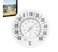 Outside Temperature Gauge - PVC PC 180mm Suction Wall Mount | Indoor Outdoor Thermometer Weather Temperature Display -40 To 60C Accurate Gauge For Home Garden Patio