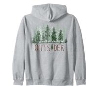 Outsider Forest Trees for Nature Lover Wilderness Randonnée Sweat à Capuche