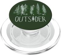 Outsider Woodland Forest Off Grid Outdoor Nature Lover PopSockets PopGrip pour MagSafe