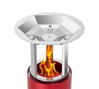 Outspark Déflecteur de chaleur pour poêle Solo Mesa XL, accessoire diffuseur de chaleur portable pour foyer Mesa XL avec 3 pieds amovibles, déflecteur de chaleur de table pour petit poêle, en acier