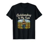 OutStanding In My Field Farm Humour Design rustique T-Shirt