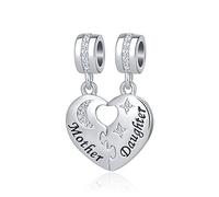 OutstandLong Lot de 2 breloques en forme de mère et fille pour bracelets Pandora, Cuivre, Base