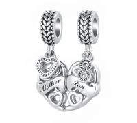 OutstandLong Lot de 2 breloques en forme de mère et fille pour bracelets Pandora, Cuivre, Base