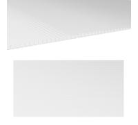 Outsunny 10 Plaques Alvéolaires en Polycarbonate 4 mm, UV Resistant, Panneau Alvéolaire Double de Serre, 120x60 cm, Transparent