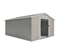Outsunny 13 x 11ft Abri de Jardin métallique étanche galvanisé Gris Clair