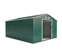 Outsunny 13 x 11ft Abri de Jardin métallique étanche galvanisé Vert