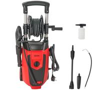 Outsunny 1800 W High Pressure Washer, 150 Bar Pressure, 420 L/h Flow, Portable Electric Power Washer Jet Washer with Adjustable Nozzle, 6 M Hose and Hose Reel for Home Patio Car Driveway, Red