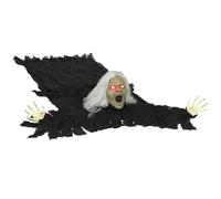 Outsunny 183 cm - Décoration d'Halloween - Ancien zombie - Avec lumière LED - Fonction sonore - Décoration de porte d'entrée - Étanche - Taille réelle - Pour fête