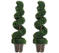 Outsunny 2 arbres artificiels en pot plante décorative 120cm