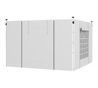 Outsunny 2 Panneaux latéraux Parois latérales pour pavillon 3 x 3/3 x 6 m, bâches latérales avec fenêtre, Porte, parois de Rechange pour Tente de réception, Oxford, Blanc