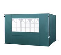 Outsunny 2 parois latérales pour Tente 3 x 3 m côté Pare-Soleil en Tissu Oxford avec fenêtre Dimensions 300 x 200 cm Vert foncé