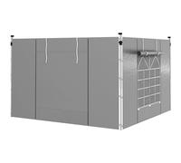 Outsunny 2 parois latérales pour tentes de 3 x 3/3 x 6 m, 300 x 200 cm, parois latérales de Rechange pour tonnelle en Tissu Oxford avec fenêtre Enroulable et Porte à Fermeture éclair, pour fêtes,