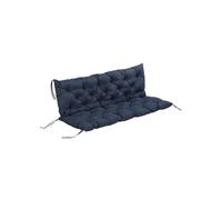 Outsunny 3-Seater Bench Cushion 150x98x8 Cm, Bench Cushion With Strips, Seat Cushion, Dark Blue Multicolore