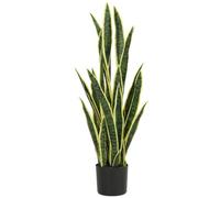 Outsunny 35.4" Plante Serpent Artificielle, Arbre, 21 Feuilles, Vert