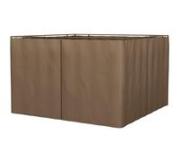 Outsunny 4 Parois latérales pour Gazebo 3x2 m Parois latérales de Tente avec Crochets Rideaux latéraux sans fenêtre Remplacement pour Tente de Jardin extérieur Tentes de fête Marron