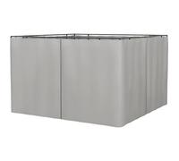 Outsunny 4 parois latérales pour pavillon de Jardin tonnelle Rigide 300 x 300 cm protéger de la Pluie Vent Soleil Gris Clair
