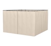 Outsunny 4 parois latérales pour pavillon de Jardin tonnelle Rigide 300 x 300 cm protéger de la Pluie Vent Soleil Beige