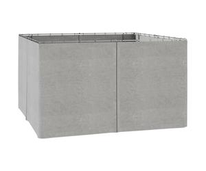 Outsunny 4 parois latérales pour pavillon de Jardin tonnelle Rigide 300 x 400 cm protéger de la Pluie Vent Soleil Gris