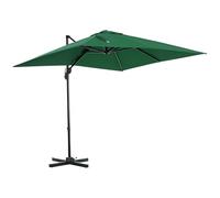 Outsunny 8' x 8' Parapluie déporté avec manivelle inclinable, Vert