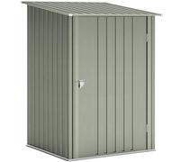 Outsunny Abri de Jardin 0,92 m² en Acier galvanisé, Remise à Outils avec Porte battante verrouillable, Toit incliné, 100 x 104 x 160 cm, Gris argenté