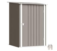Outsunny Abri de Jardin 1m² Cabanon 1L x 1,03l x 1,6H m Marron et Blanc