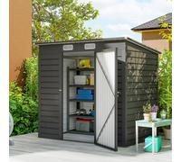 Outsunny Abri de jardin 2,3m² - pour Outils - cabanon Porte verrouillable - dim. 191L x 130P x 166,5-183H cm - acier