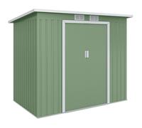 Abri de jardin - Outsunny - 2,42 m² métal toit en pente remise outils fondation - acier galvanisé - 213x130x172cm