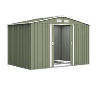 Outsunny Abri de Jardin Acier Galvanisé XXL 5,4 m² Kit Fondation Vert