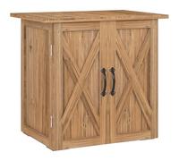 Outsunny Abri de jardin en bois - Armoire à outils d'extérieur - Double porte - Armoire polyvalente pour jardin et balcon - 77 x 55 x 72 cm - Marron