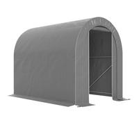 Abri de jardin - Outsunny - tente rangement extérieur vélo garage bâche PE métal galvanisé - PE - 2,4x1,6x1,9m - gris